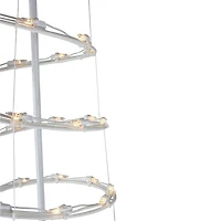 Set of 3 Clear Lighted Spiral Christmas Trees - 3'  4'  and 6'