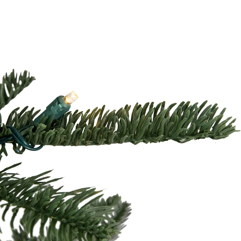 6.5' Pre-Lit Nordmann Fir Artificial Christmas Tree Warm Clear LED Lights