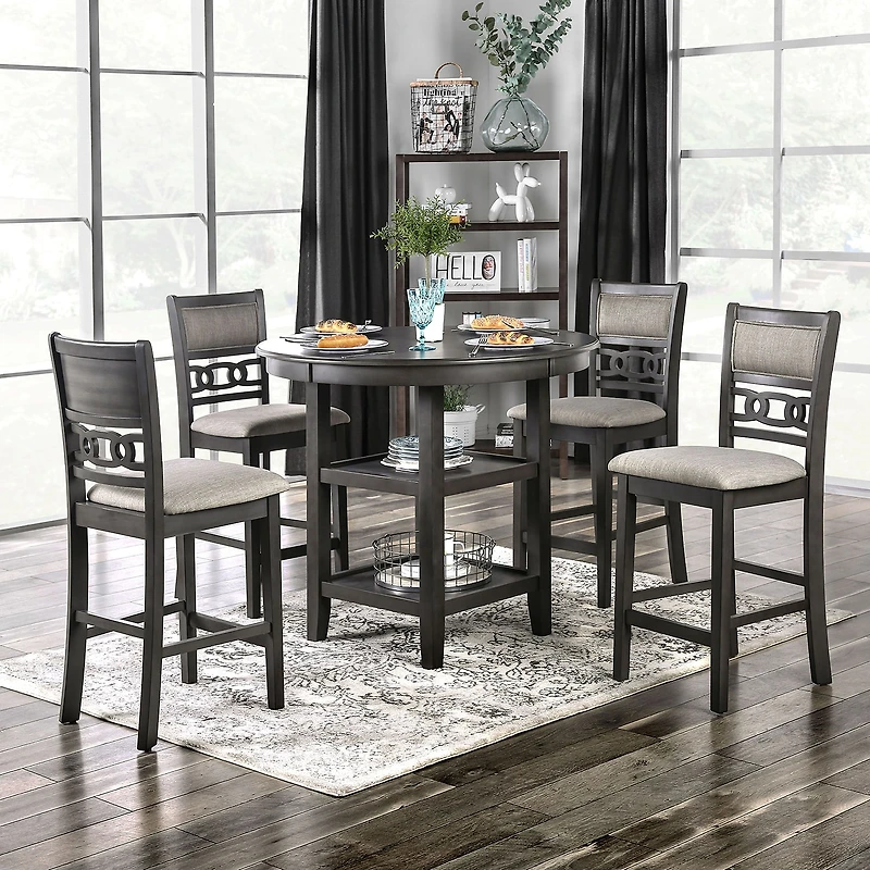 Furniture of America™ Dream 5-pc. Counter Height Round Dining Set