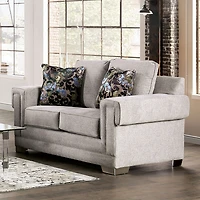 Furniture of America™ Living Room Collection Track-Arm Upholstered Loveseat
