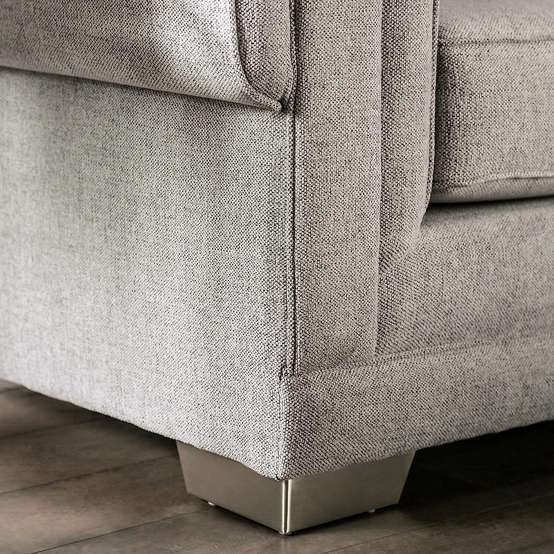Furniture of America™ Living Room Collection Track-Arm Upholstered Loveseat