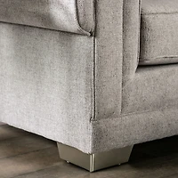 Furniture of America™ Living Room Collection Track-Arm Upholstered Loveseat