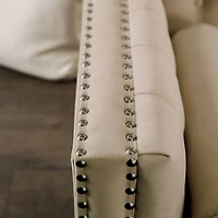Furniture of America™ Living Room Collection Track-Arm Upholstered Loveseat
