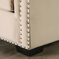 Furniture of America™ Living Room Collection Track-Arm Upholstered Loveseat