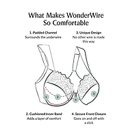 Glamorise Elegance Wonderwire® Front-Close Full Coverage Underwire Unlined Bra 1245