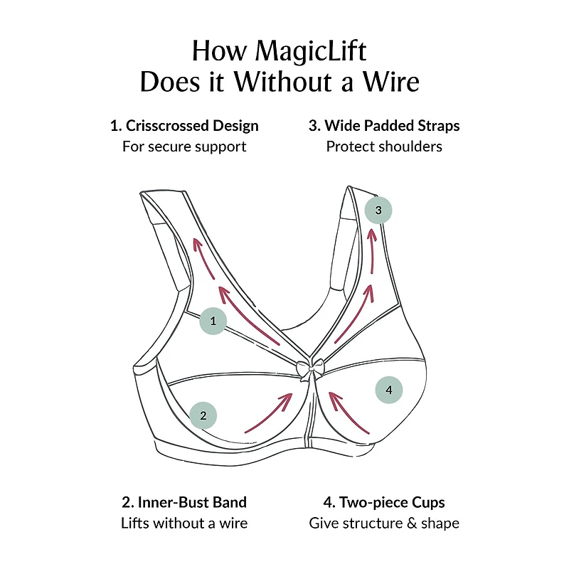 Glamorise MagicLift® Original Support Wirefree Bra-1000