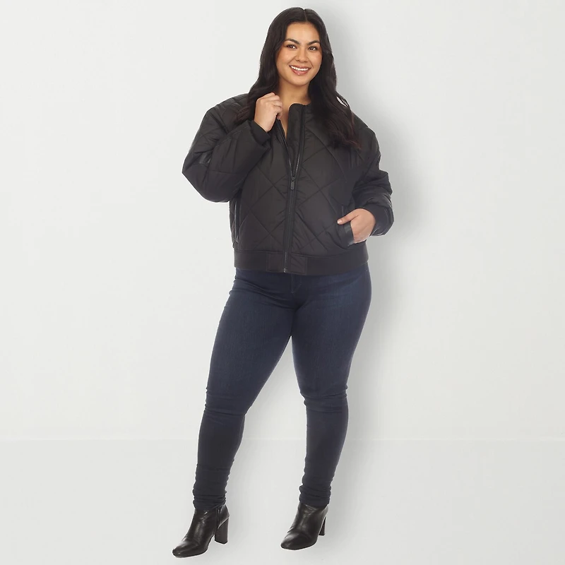 White Mark Womens Lightweight Plus Jacket