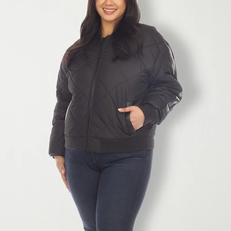 White Mark Womens Lightweight Plus Jacket