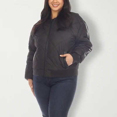 White Mark Womens Lightweight Plus Jacket
