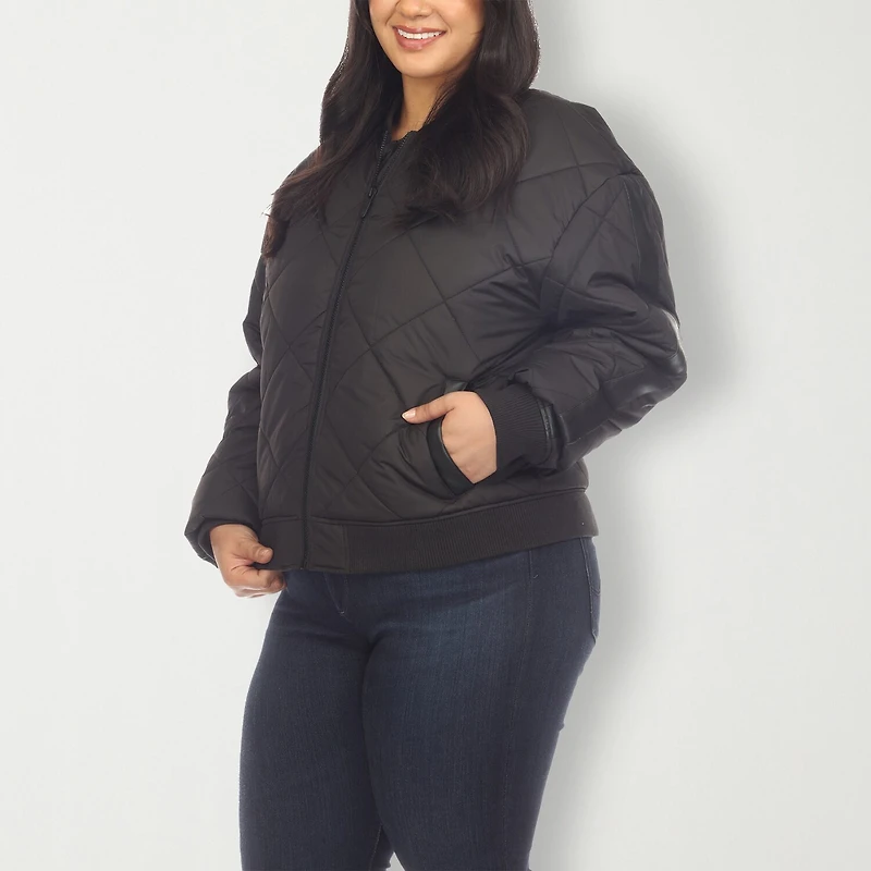White Mark Womens Lightweight Plus Jacket