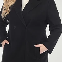 White Mark Womens Plus Lightweight Car Coat