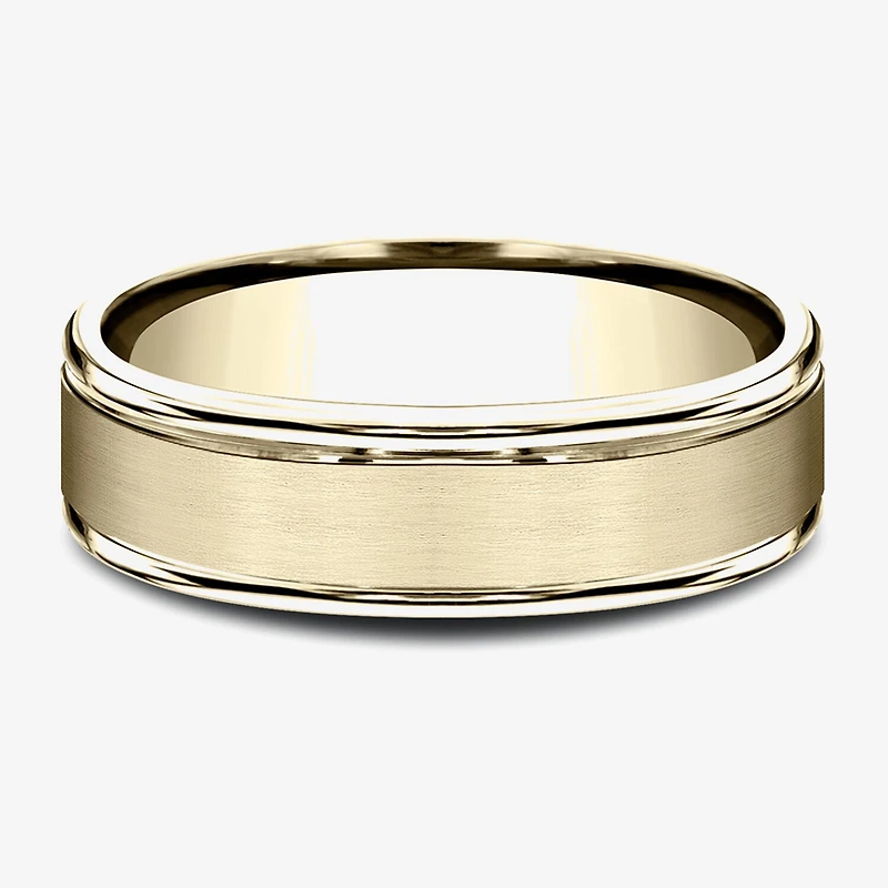 Mens 10K White Gold 6mm Band