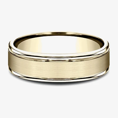 Mens 10K White Gold 6mm Band