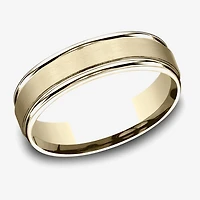 Mens 10K White Gold 6mm Band