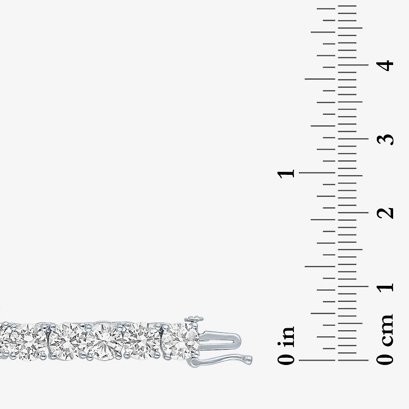 Womens Sapphire Sterling Silver Inch Tennis Necklace