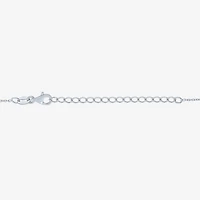 Zodiac Lab Created White Sapphire Sterling Silver Round 16 Inch Pendant Necklace