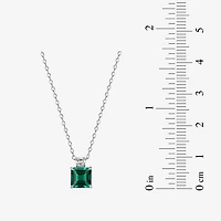 Womens Gemstone Sterling Silver Pendant Necklace