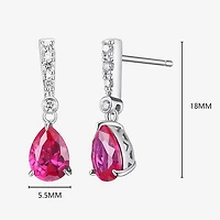 Gemstone Sterling Silver Pear Drop Earrings