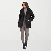 Frye and Co. Womens Faux Shearling Midweight Coat