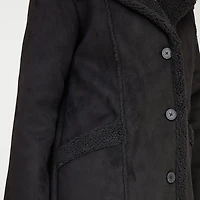 Frye and Co. Womens Faux Shearling Midweight Coat