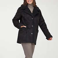 Frye and Co. Womens Faux Shearling Midweight Coat