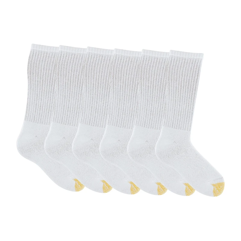 Gold Toe Harrington Mens 6 Pair Big and Tall Crew Socks