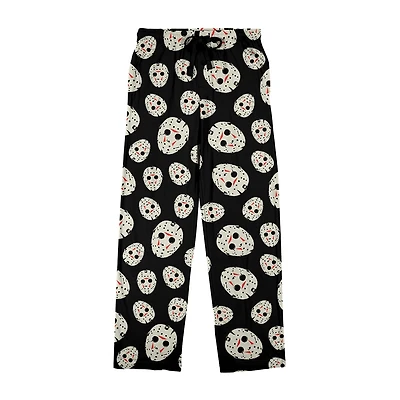 Friday The 13th Jason Mask Mens Fleece 1 Pair Pajama Pants