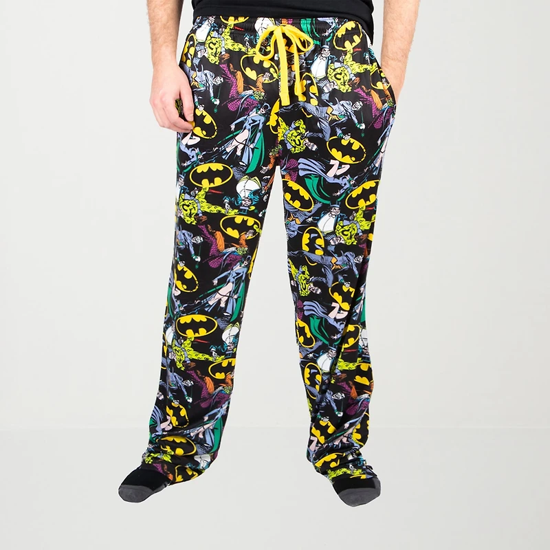 Batman Mens Fleece 1 Pair Pajama Pants