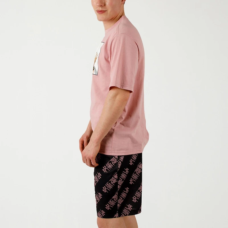Jujutsu Kaisen Mens Crew Neck Short Sleeve 2-pc. Pajama Set