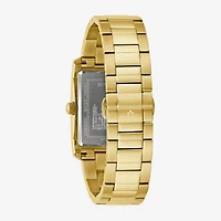 Bulova Our Lady Of Guadalupe / Nuestra Señora De Guadalupe Mens Diamond Accent Gold Tone Stainless Steel Bracelet Watch 97d137