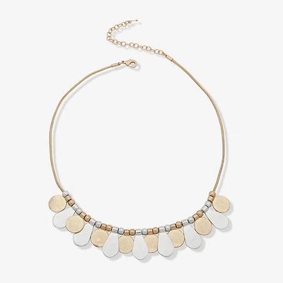 a.n.a Two Tone Womens 16 Inch Collar Necklace