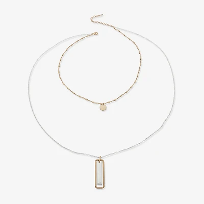 a.n.a Two Tone Womens 20 Inch Strand Necklace