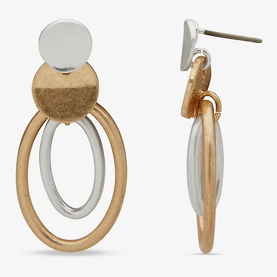 a.n.a Two Tone Womens Drop Earrings