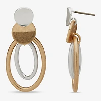 a.n.a Two Tone Womens Drop Earrings