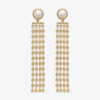 Bijoux Bar Gold Tone Womens Simulated Pearl Drop Earrings