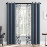 Sun Zero Arbor Print Grommet Top Blackout Set of 4 Curtain Panel