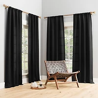 Sun Zero Dasan Rod Pocket Grommet Top Blackout Set of 4 Curtain Panel