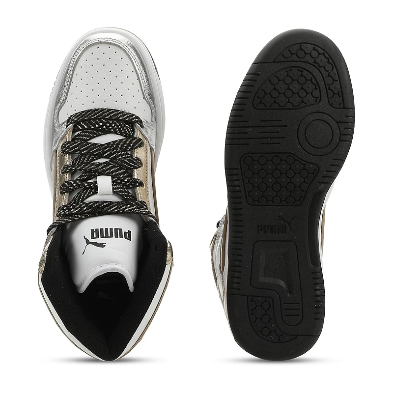 PUMA Rebound Layup Mixed Metals Big Kid Girls Basketball Shoes