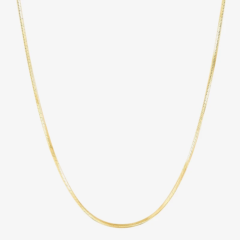 Made in Italy Womens 24K Gold Over Silver 16 Inch Snake Chain Necklace
