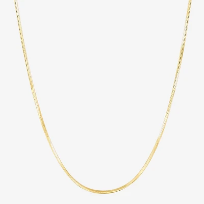 Made in Italy Womens 24K Gold Over Silver 16 Inch Snake Chain Necklace