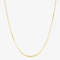 Made in Italy Womens 24K Gold Over Silver 20 Inch Snake Chain Necklace
