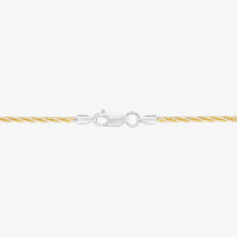 Made in Italy Womens 24K Gold Over Silver 18 Inch Chain Necklace