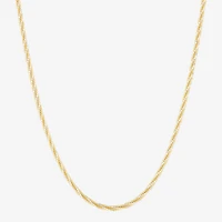 Made in Italy Womens 24K Gold Over Silver 18 Inch Chain Necklace