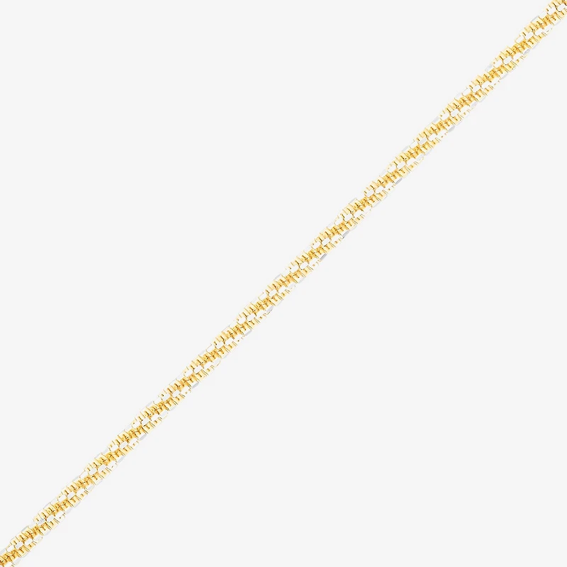 Made in Italy Womens 24K Gold Over Silver 18 Inch Chain Necklace