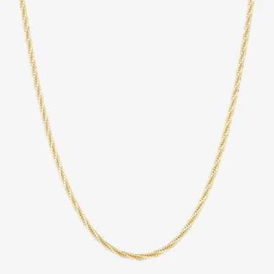 Made in Italy Womens 24K Gold Over Silver 24 Inch Chain Necklace
