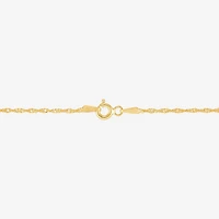 Made in Italy Womens 24K Gold Over Silver Inch Singapore Chain Necklace