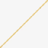 Made in Italy Womens 24K Gold Over Silver Inch Singapore Chain Necklace