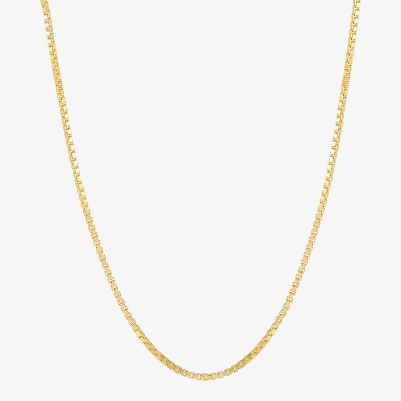 Made in Italy Womens 18 Inch Box Chain Necklace
