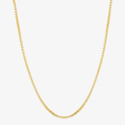 Made in Italy Womens 18 Inch Box Chain Necklace