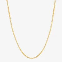 Made in Italy Womens 18 Inch Box Chain Necklace